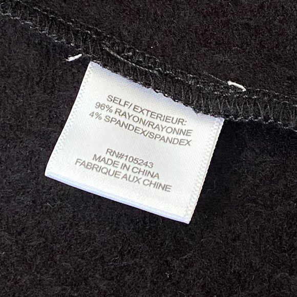 Bobeau Open Front Long Black Cardigan - Picture 11 of 12